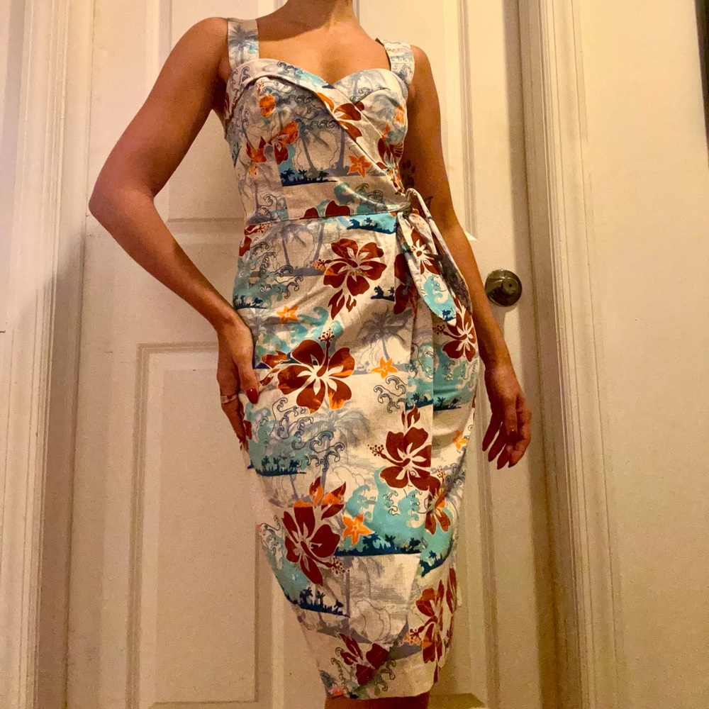 Hell Bunny Hawaiian Pencil Dress 🌺